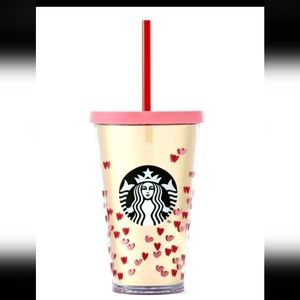 Starbucks Valentine's Day Limited Edition Rare 2019/2020 Heart Tumbler 16oz.